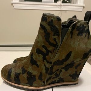 Dolce Vita Camouflage Wedge Boots